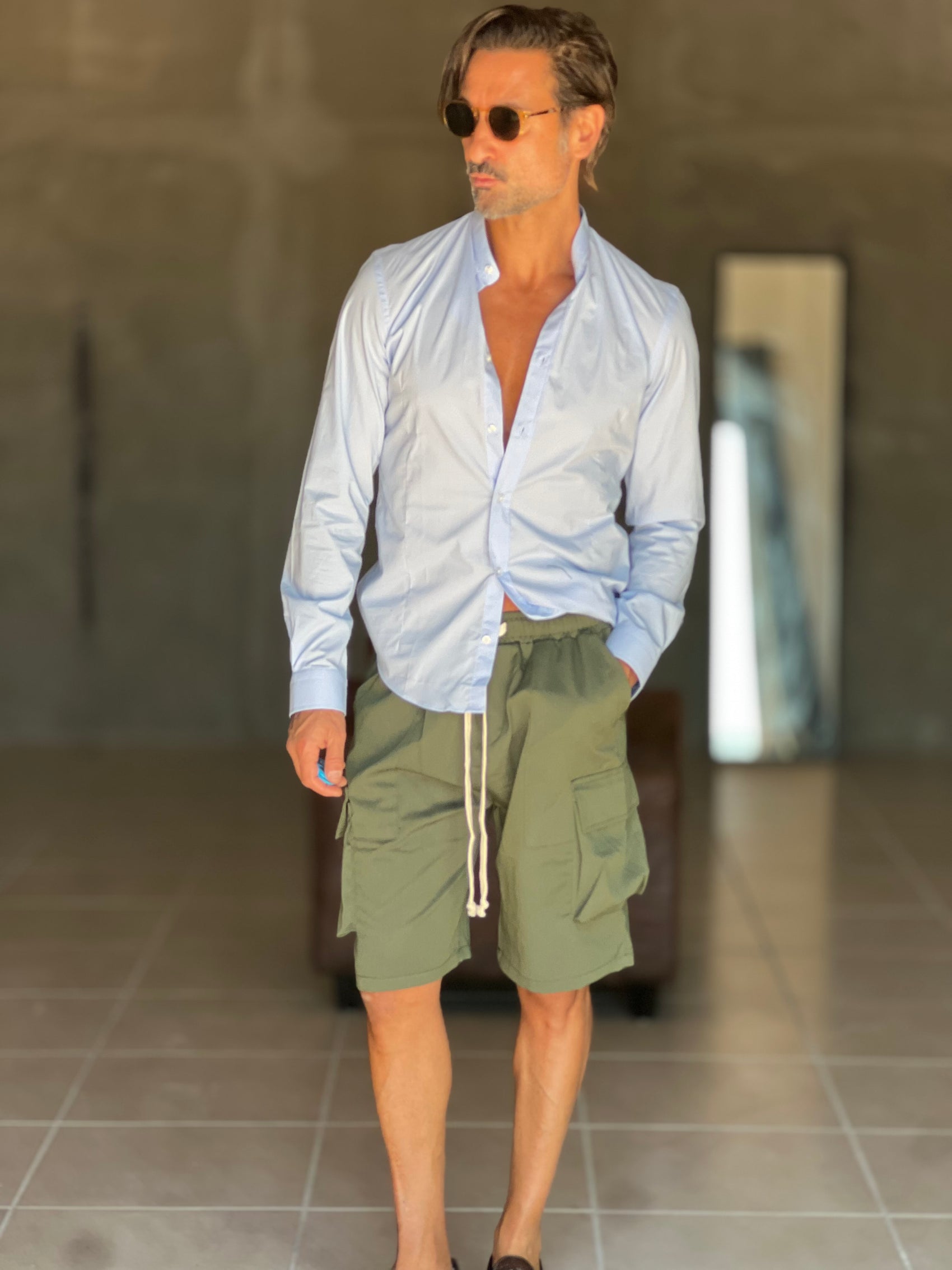 BERMUDA VERDE CARGO OVER FIT