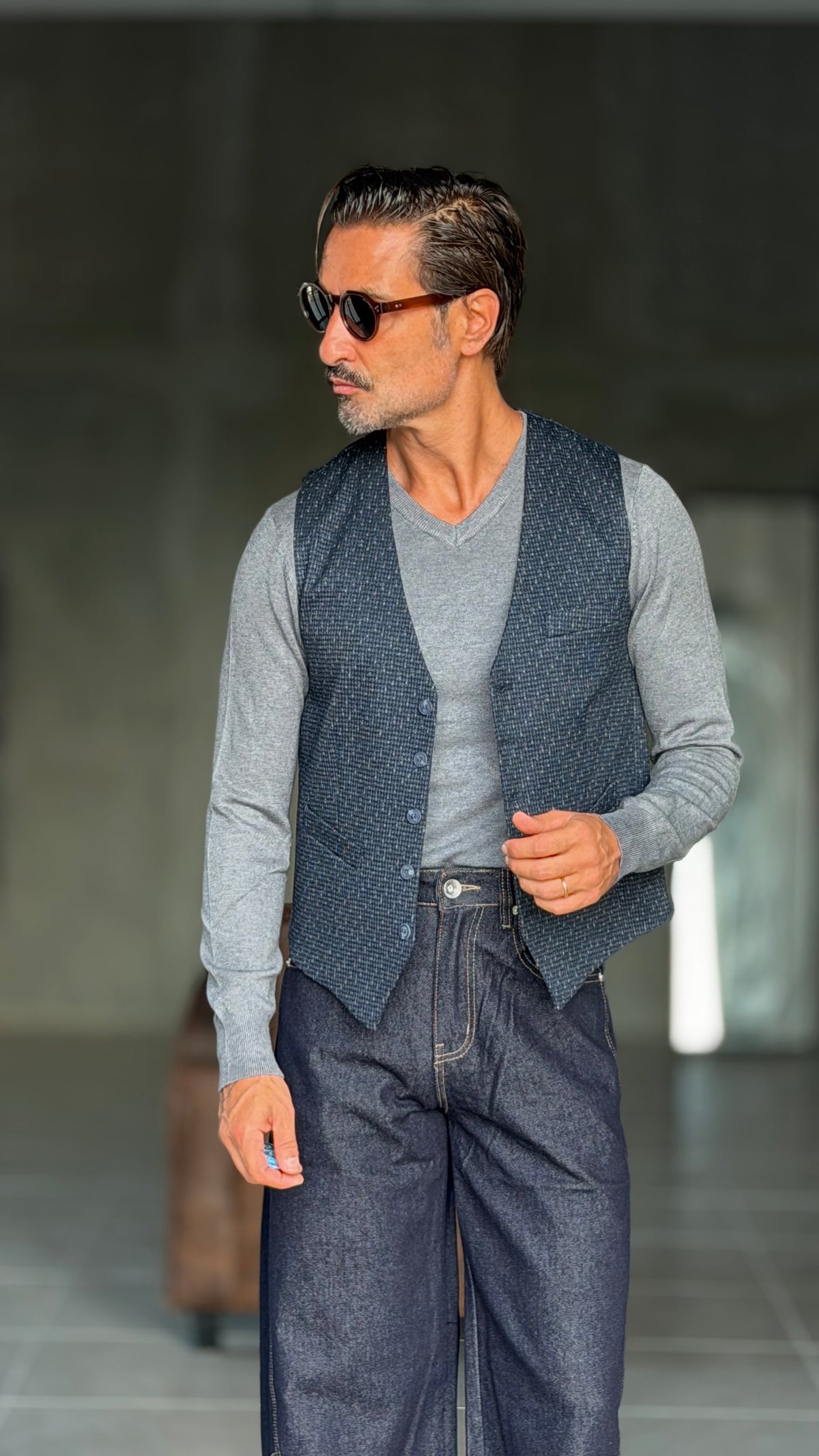 GILET  XAGON MICROFANTASIA BLU