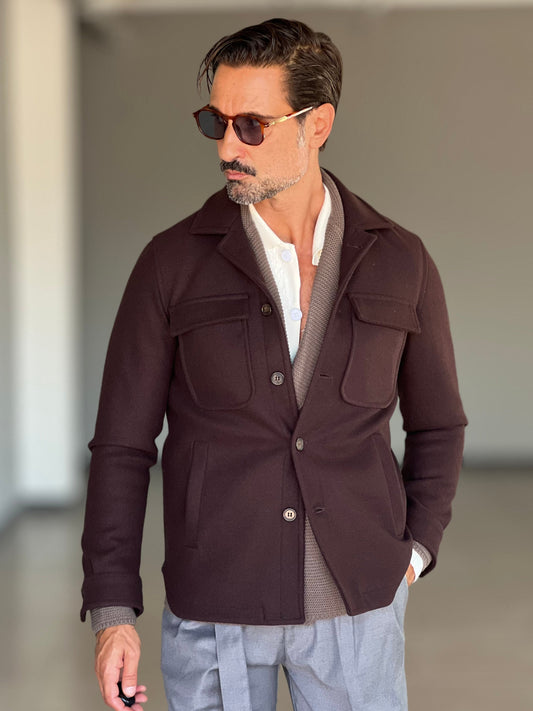 FILL JACKET PANNO MORO
