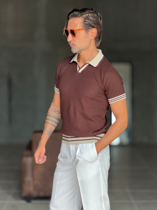 POLO MORO COLLO E FONDO A CONTRASTO