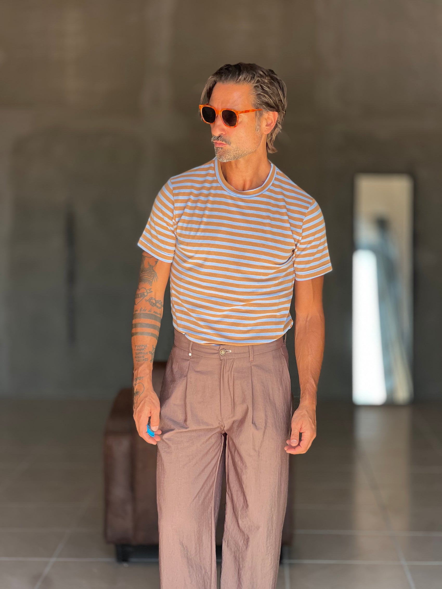BOAT NECK T SHIRT