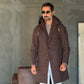 BLUE HIGH NECK COAT