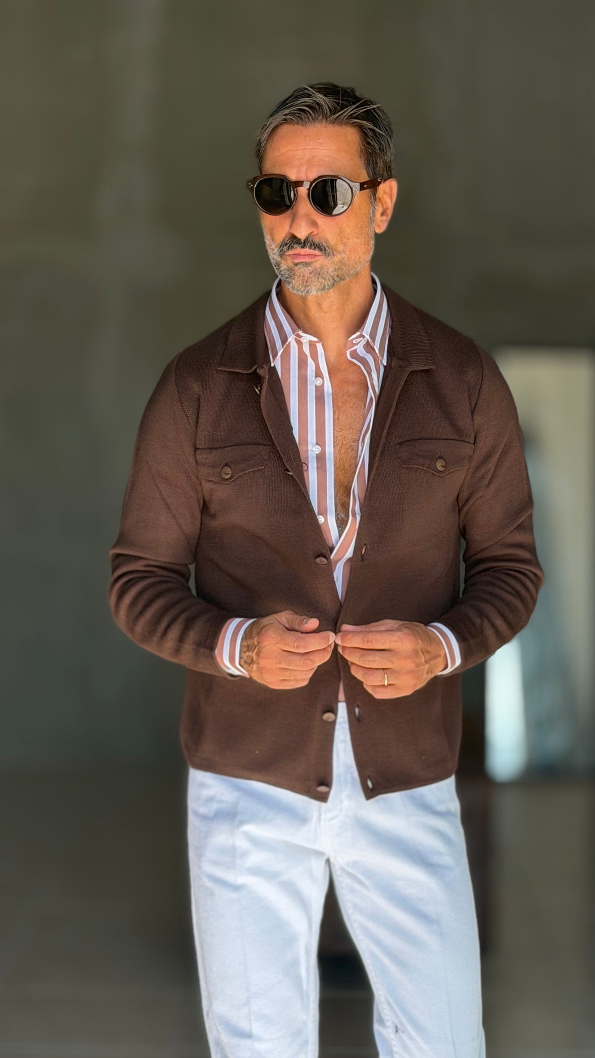 CARDIGAN  POLO MORO    BOTTONE COPERTO