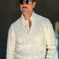 WHITE VISCOSE TROUSERS WITH REGULAR BOTTOM