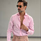 CAMICIA DEPOT QUADRETTO BIANCO E ROSA  . COTONE DOPPIO RITORTO 002