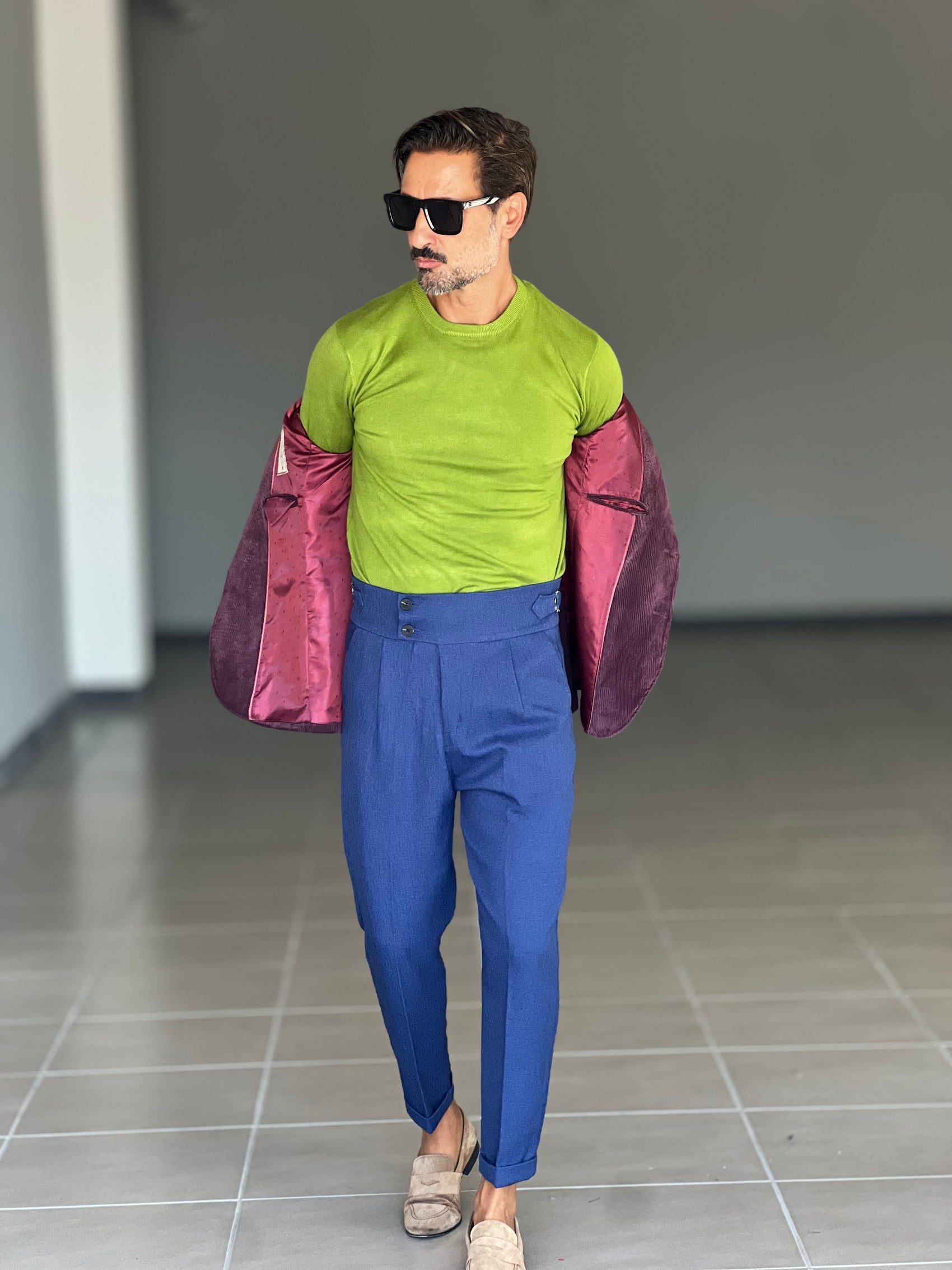 MAGLIA GIRO VERDE MELA 2 FILI  VISCOSA E MISTI