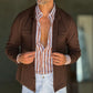 CAMICIA  BACCHETTA MORO GRANDE STRETCH