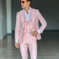 ABITO ROSA   MONOPETTO  3 PEZZI GILET