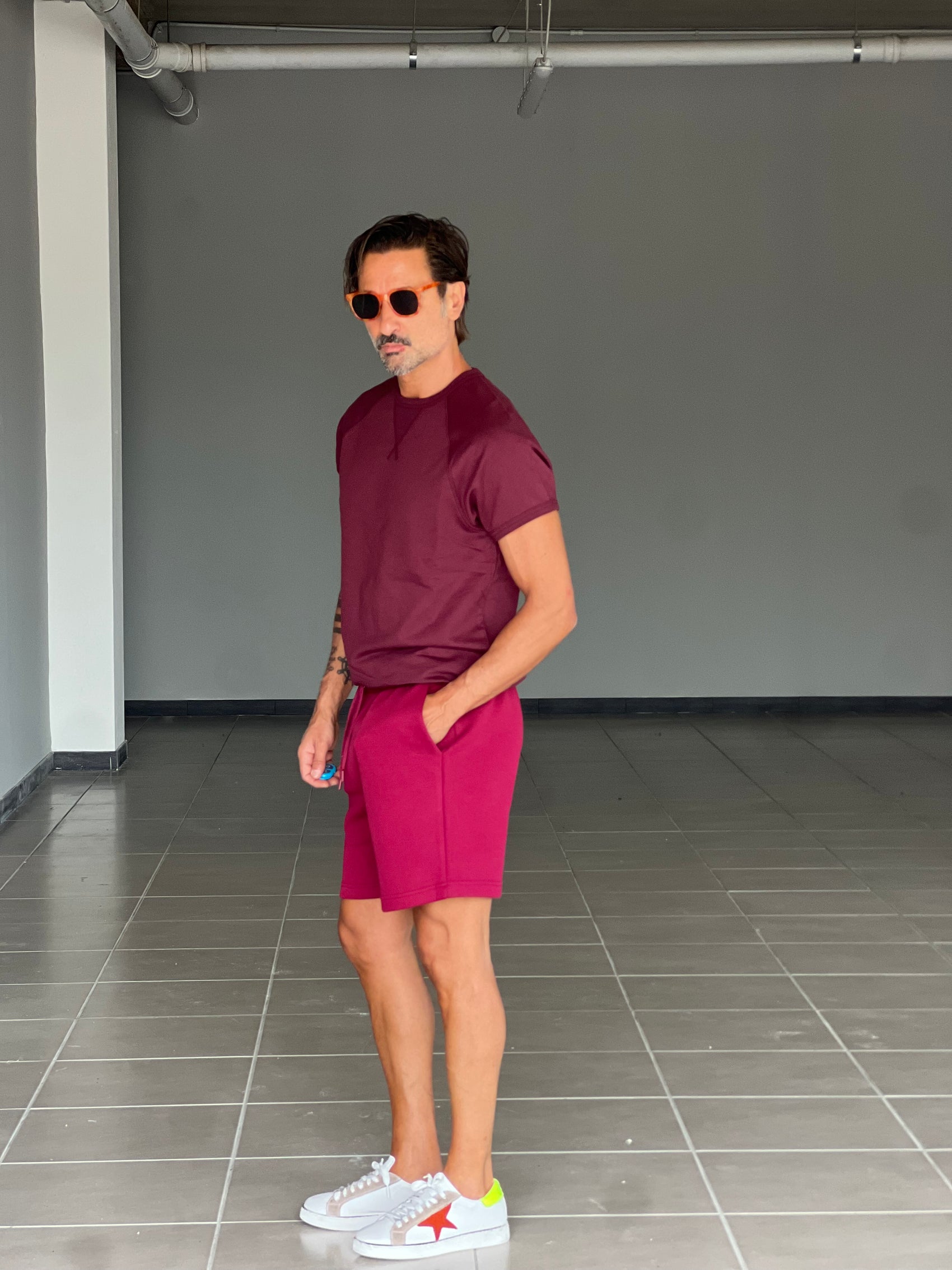 BERMUDA PRUGNA  COMFORT FIT