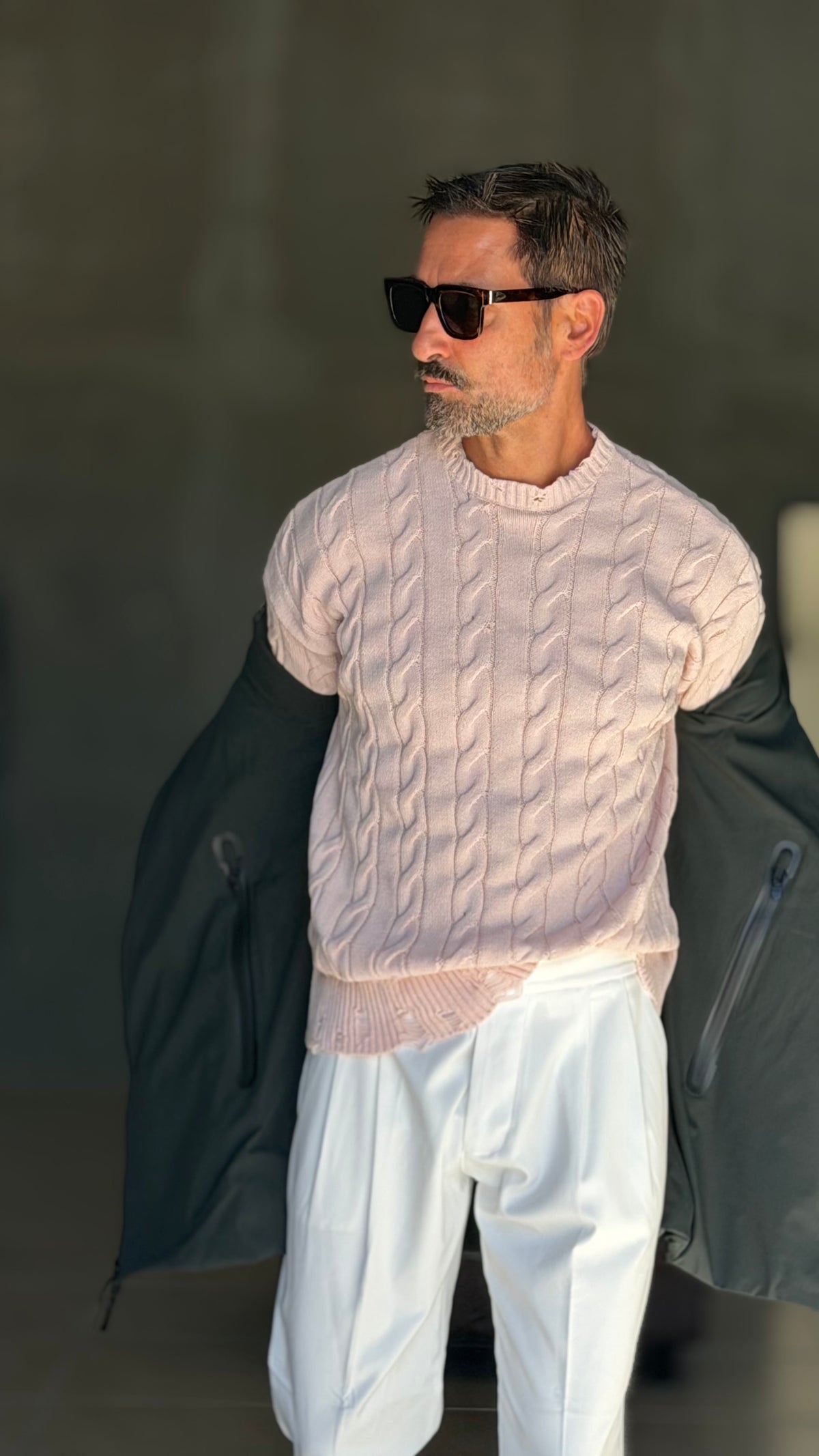 PULLOVER CIPRIA TRECCIA ROTTURE RUGULAR