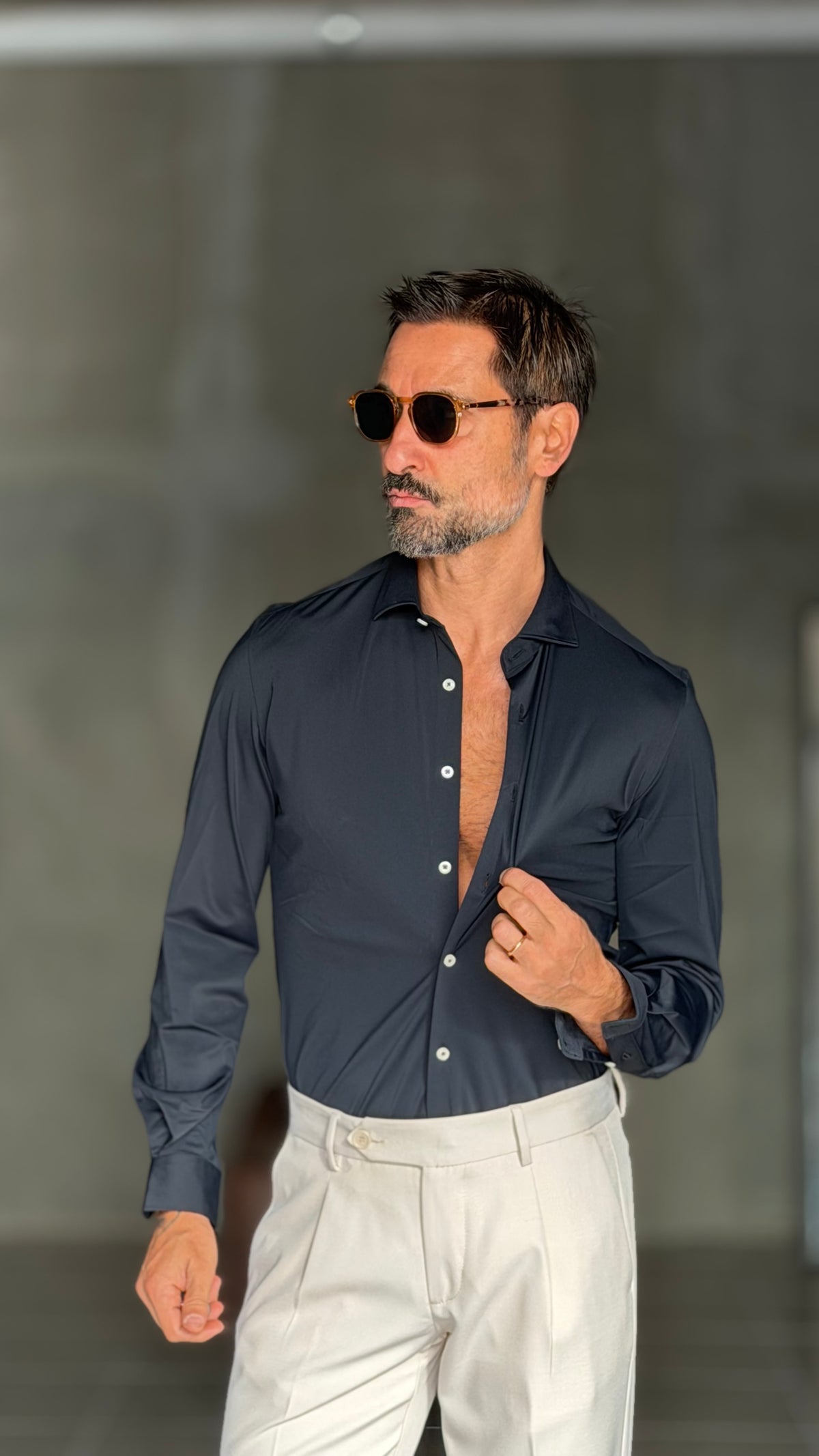 CAMICIA  NERA    MAGLINA