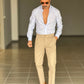PANTALONE  PINCES  CAMMELLO  GABARDINE DI COTONE G PLAY
