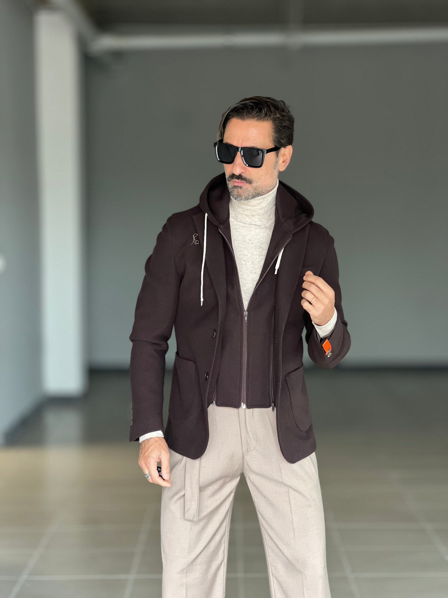 GIACCA PANNO MORO  INTERNO FELPA ESTRIBILE