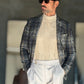 GIACCA TARTAN FONDO BLU E BEIGE EFFETTO PANNO BL11