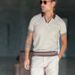 BLUE THREAD COTTON CREW NECK SWEATER