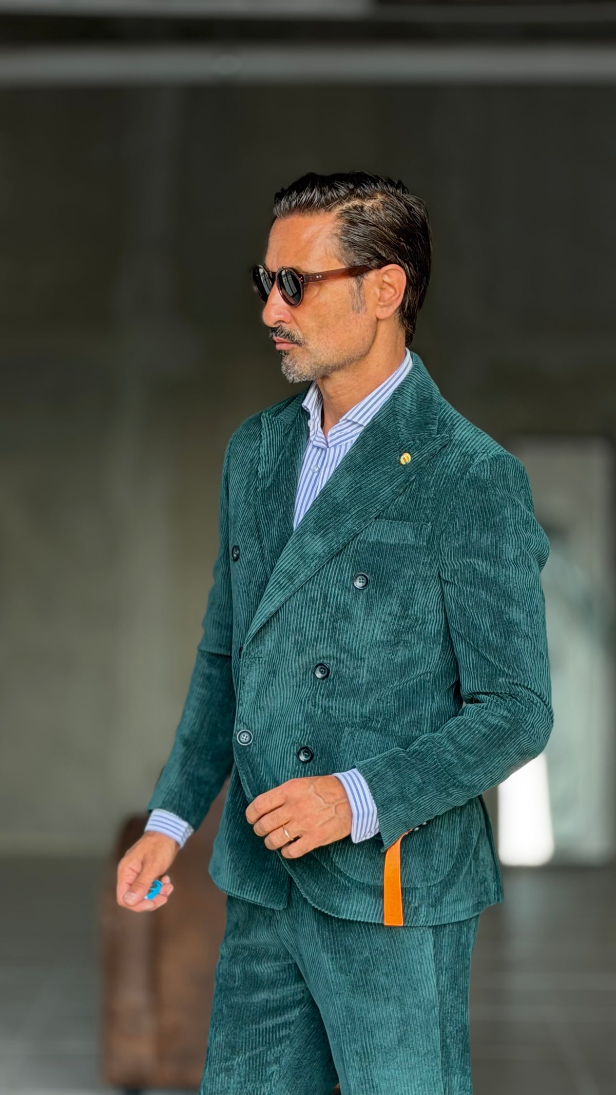 GIACCA DOPPIOPETTO VERDE   VELLUTO ROCCIA  004 (ABBINABILE  AL PANTALONE VELLUTO VERDE   OO4)