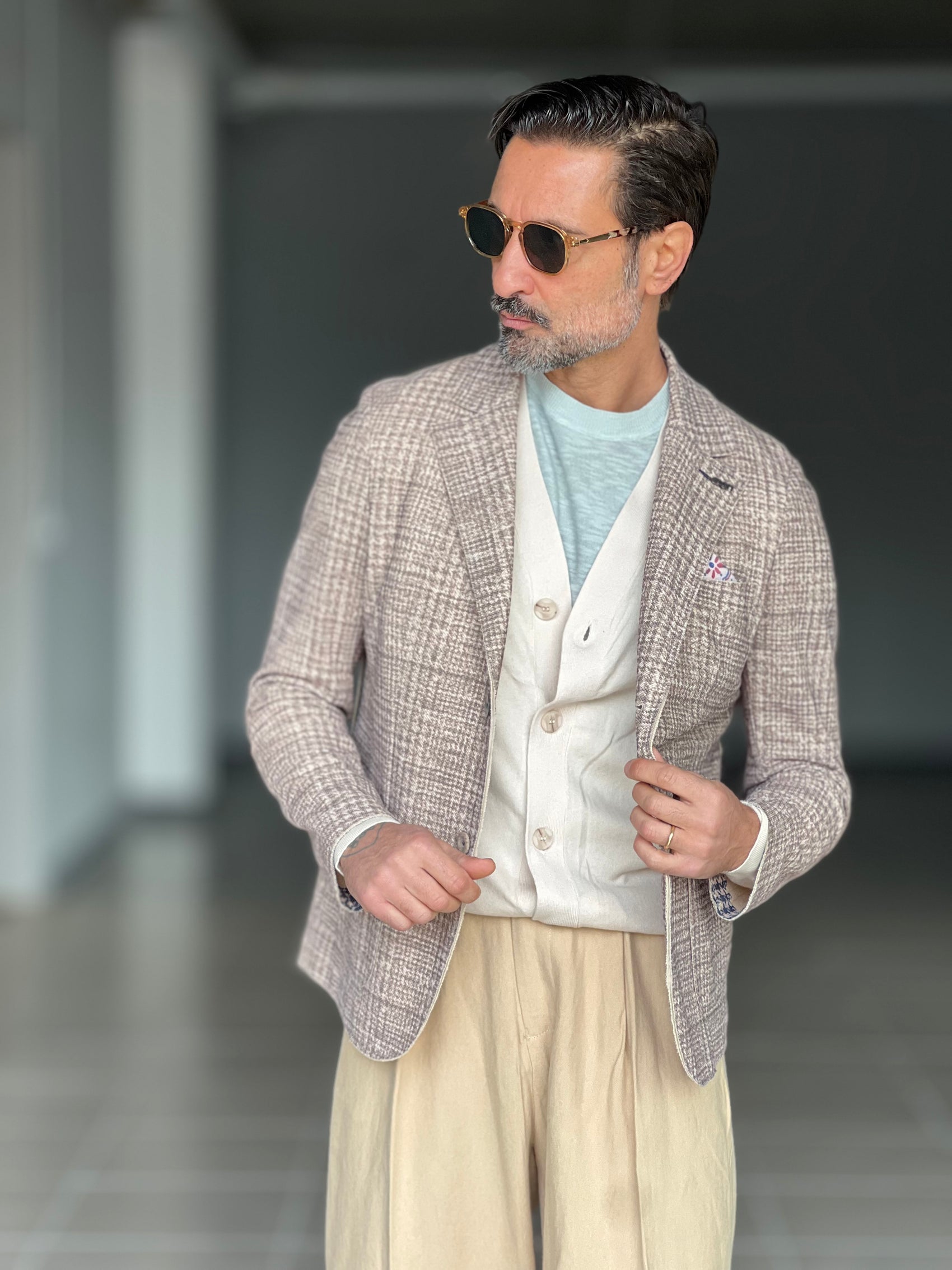 GIACCA KOON GALLES BEIGE E MORO