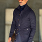 CARDIGAN BLU COLLEGE MULTITASCA VISCOSA E MISTI
