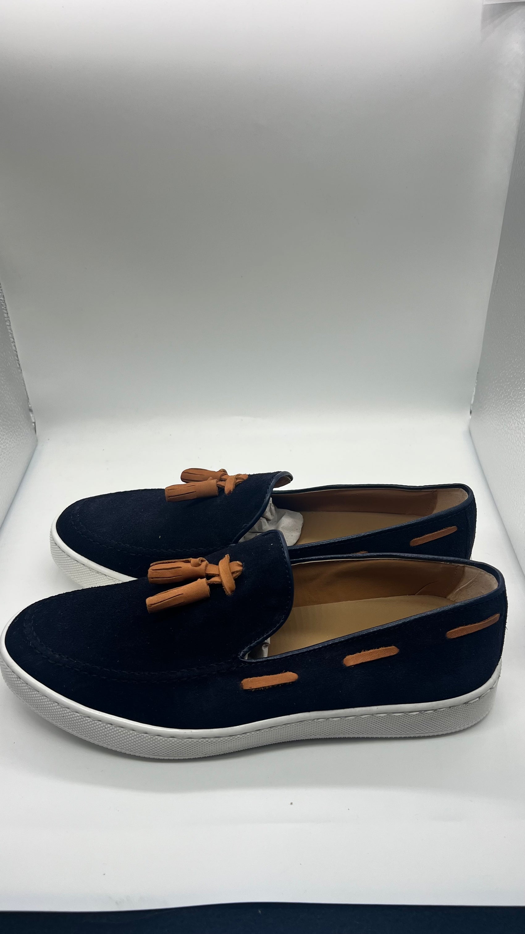 DOUBLE BUCKLE BLACK SUEDE LOAFERS