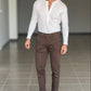 BLACK CHAIN ​​VISCOSE TROUSERS