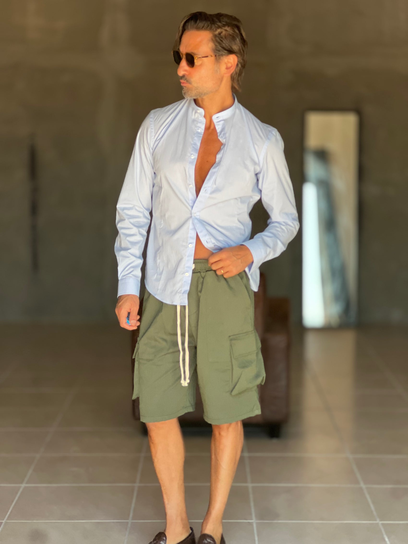 BERMUDA VERDE CARGO OVER FIT
