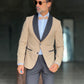 ABITO  SMOKING CAMMELLO  REVER NERO PANTALONE NERO
