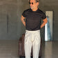 PANTALONE PANNA VITA ALTA PINCES VISCOSA