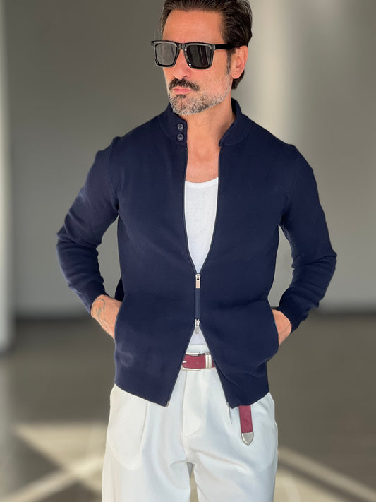 BEIGE COTTON OPEN CARDIGAN