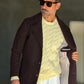 PULLOVER GIALLO  TRECCIA ROTTURE RUGULAR
