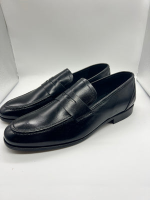 DOUBLE BUCKLE BLACK SUEDE LOAFERS