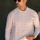 WHITE VISCOSE TROUSERS WITH REGULAR BOTTOM