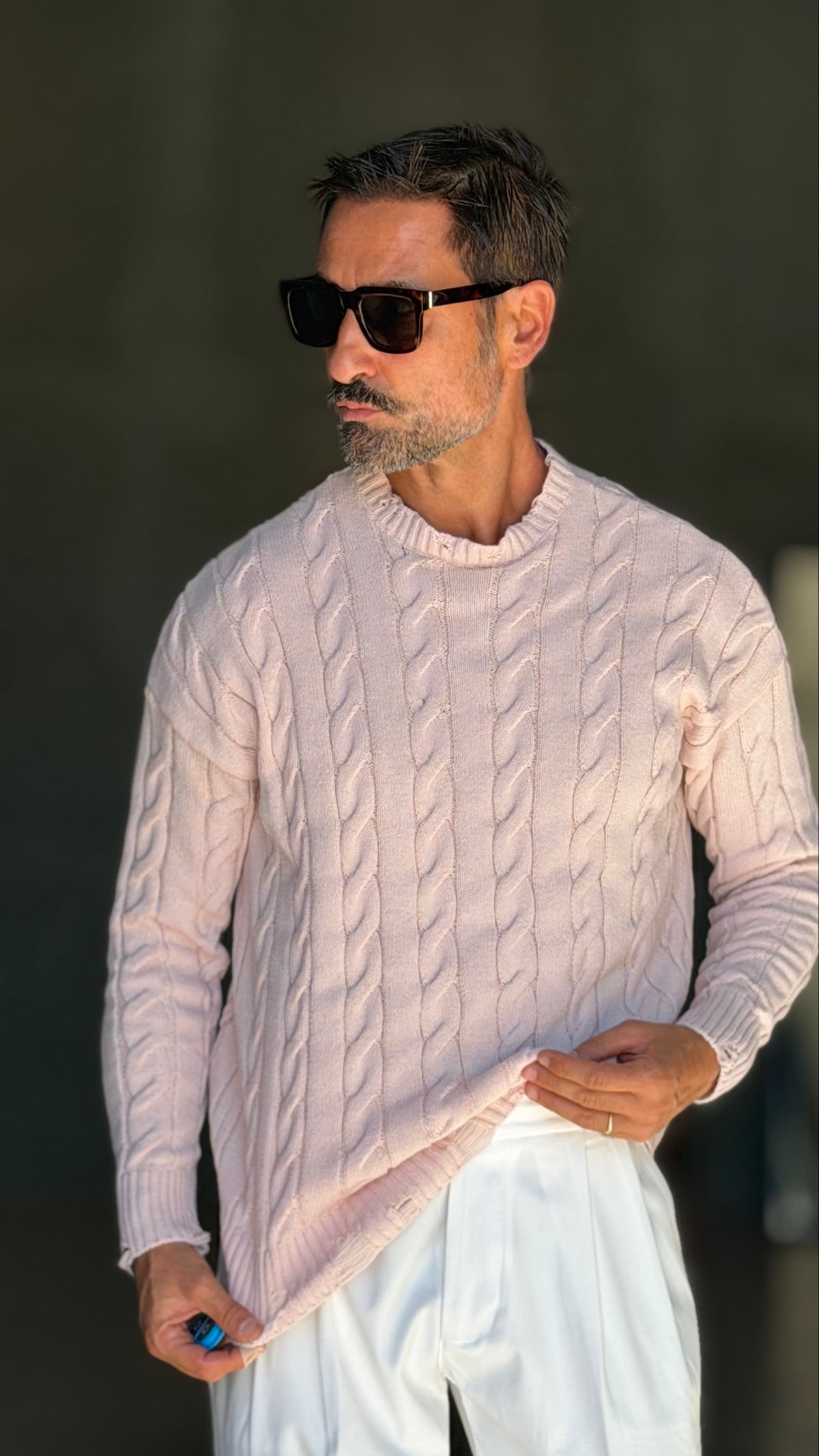 PULLOVER CIPRIA TRECCIA ROTTURE RUGULAR