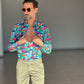 CAMICIA  DEPOT DISEGNO PAPPAGALLO COTONE DOPPIORITORTO
