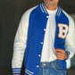 COLLEGE FELPA AZZURRO BICOLORE  B