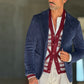 GIACCA BLU VELLUTO STRETCH ROCCIATORE