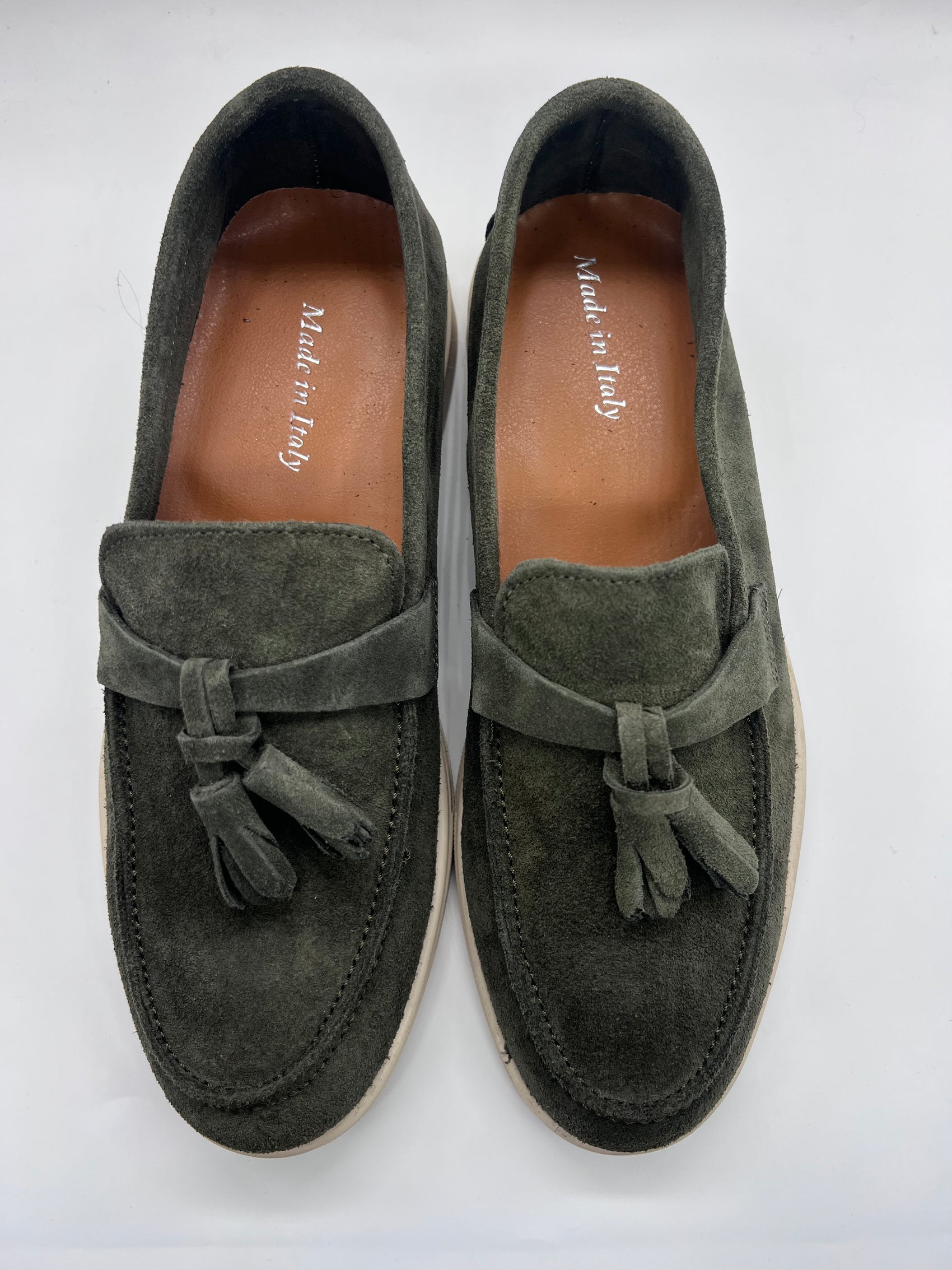 MOCASSINO CAMOSCIO VERDE FONDO BARCA