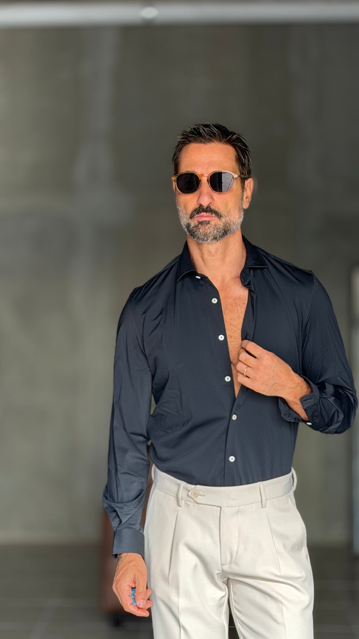 CAMICIA  NERA    MAGLINA