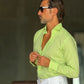 CAMICIA VERDE KIWI LONO COLLO ITALIANO