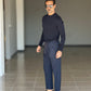 WHITE VISCOSE TROUSERS WITH REGULAR BOTTOM