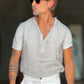 T SHIRT SERAFINO GRIGIO MISTO LINO