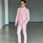 ABITO ROSA   MONOPETTO  3 PEZZI GILET
