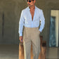 PANTALONE BEIGE  PAUL MIRANDA FUSTAGNO PINCES FASCIONE ALTO