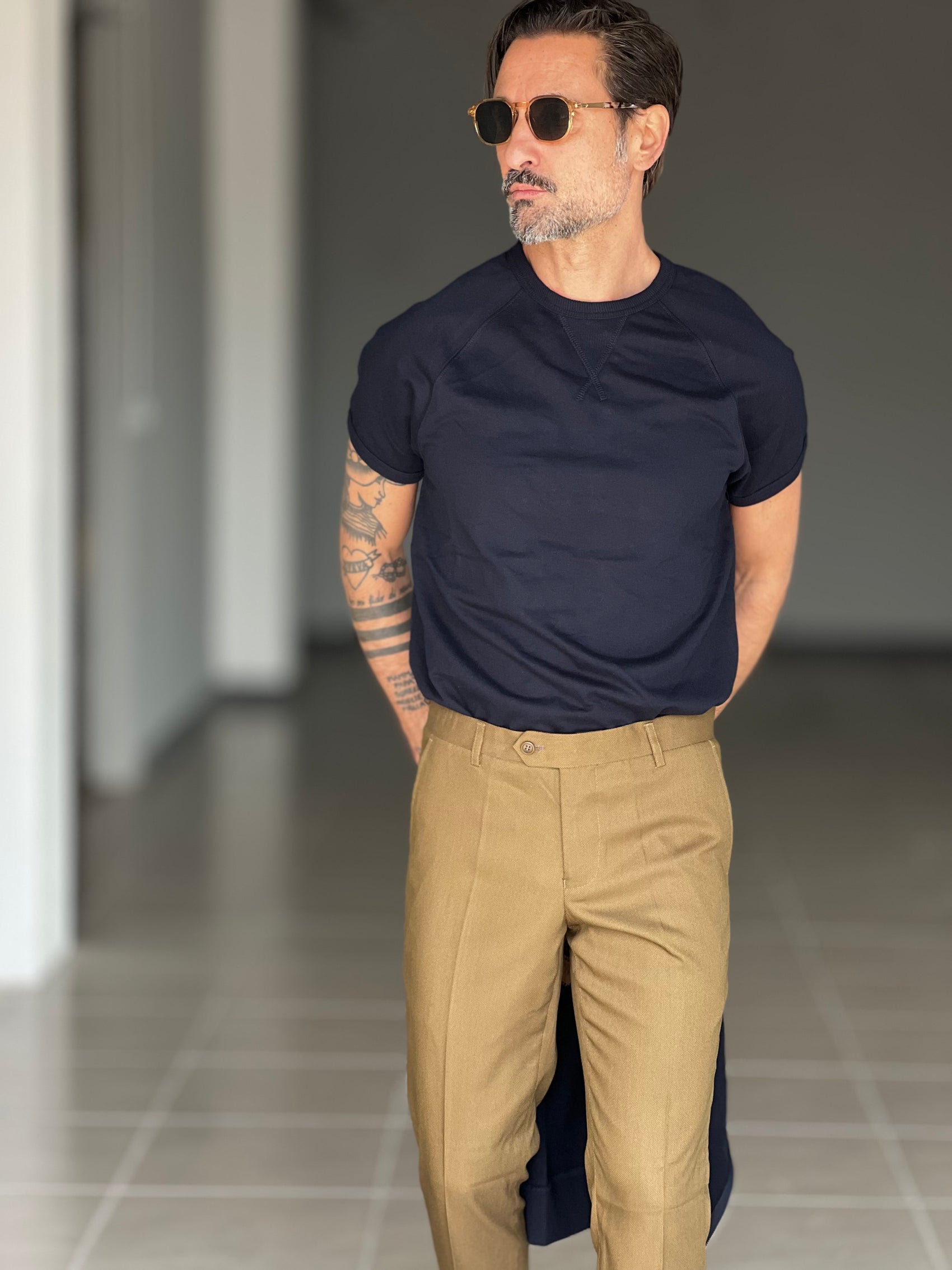 WHITE VISCOSE TROUSERS WITH REGULAR BOTTOM