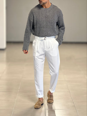 PANTALONE  PINCES BIANCO   VISCOSA G PLAY 006