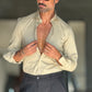 CAMICIA SABBIA STRETCH POPELINE DI COTONE SLIMFIT
