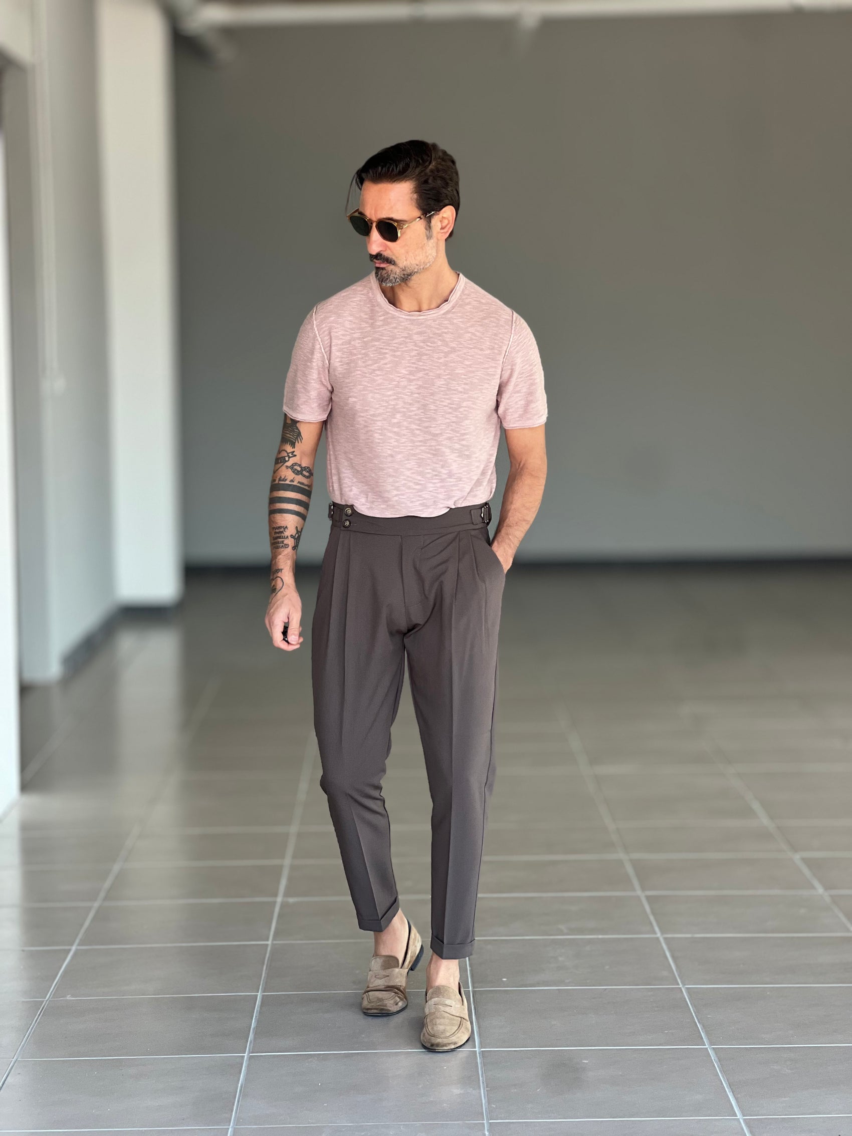 PANTALONE MORO VITA ALTA PINCES VISCOSA (CODICE 33)