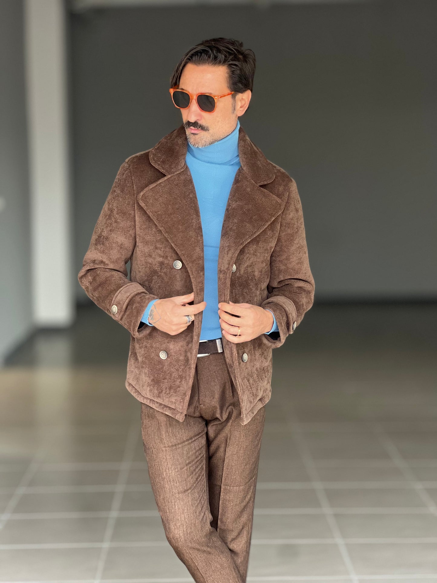 CAPPOTTINO MORO VELLUTO MILLERIGHE