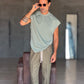 T SHIRT SMANICATA VERDE MENTA OVER FIT