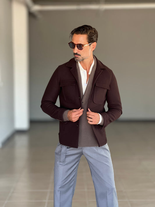 FILL JACKET PANNO MORO
