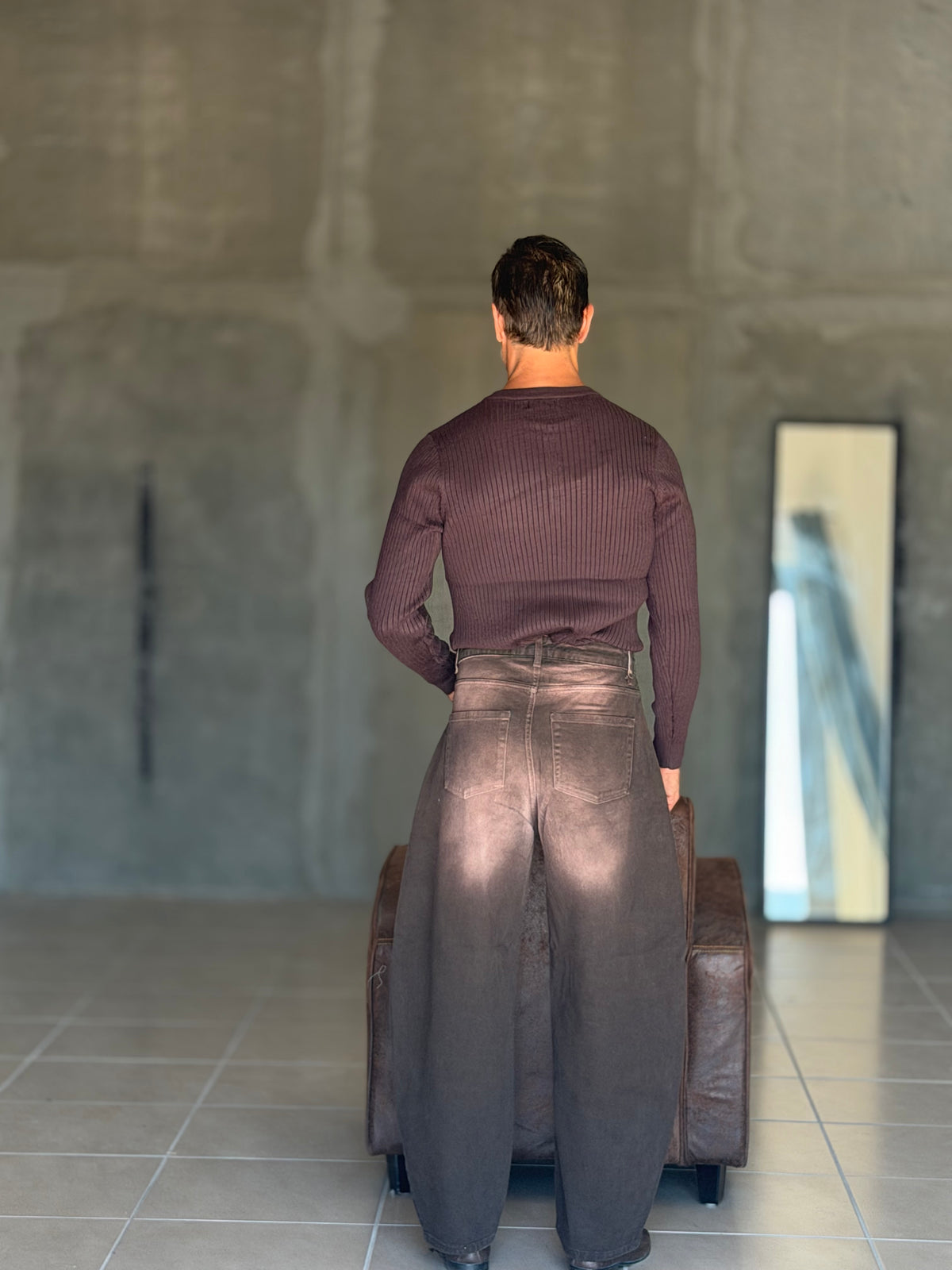 WHITE VISCOSE TROUSERS WITH REGULAR BOTTOM